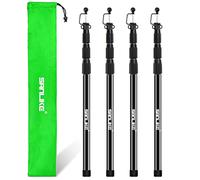 Tent Poles for Tarp, 8.2' Fiberglass Tarp Poles Set of 4, Tent Poles Replacement, Telescoping Pole, Canopy Poles, Camping Poles for Rooftop Tents, Trekking Pole Tent for Rain Fly, Camper, Awning