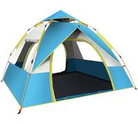 tent， Pop Up Camping Tent 3 Person Family Tent, Portable Backpacking Tent with Carry Bag, Beach for Outdoor Travel(Second)