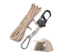 Tent Rope Set, Windproof Reflective Nylon Line With Aluminum Alloy Automatic Tightening Buckle, Adjustable Self-Locking Tensioner For Camping Hiking Canopy Awning Tarp Garden