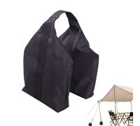 Tent Sandbag Weights - Leg Weights Bag | Triangular Zip Closure Windproof Reusable Fillable Nylon Handle Ballast for Backyard Patio Pole - Tarpaulin Umbrella