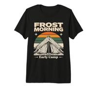 Tent Scene Frost Morning Early Camp Premium T-Shirt