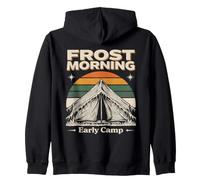 Tent Scene Frost Morning Early Camp Zip Hoodie
