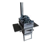 Tent Stove Camping Folding Wood Stove Charcoal Firewood Storage Sauna Tent Heating Portable Burning for Sauna(Black)