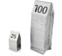 Tent Style Table Number Cards, Metal Tent Style Stackable Table Numbers, Restaurant Digital Number Plate, Double Sided, for Wedding Restaurant Seating Cafes(51-100)
