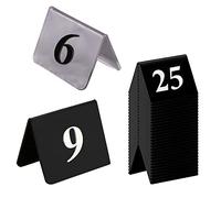 Tent Style Table Number Stands For Restaurants And Cafes, Acrylic Table Number Card, Double-Sided 3D Digital Place Cards, For Establishments & Special Events(Black Frosted-1-25)