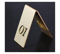 Tent Style Table Numbers, 1pcs Hollow Double Sided Standing Table Numbers Desk Sign Plates for Restaurant Cafe Bar 6.5x6.5x4cm(108)