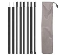 Tent Tarp Poles 2m Height, 2PCS Universal Telescopic Adjustable Steel Awning Canopy Tarp Pole Tent Accessories for Canopy Porch Sun Shade Sail