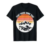 Tent There Done Haking Retro Sunset Mountain Camping Outdoor T-Shirt
