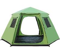 Tent Windproof Waterproof Camping Tent 5-8 Person Hexagonal Automatic Camping Tent - Telescopic Aluminum Rod Double Layer Tents Sun Shelter Waterproof for Outdoor Sports Hiking Travel Ou