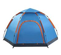 Tent Windproof Waterproof Camping Tent Quickly Set Up A Manual Hexagonal Camping Tent, Automatic 3-4 People Big Tent Outdoor Camping Supplies Easy Large Capacity