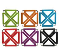 TENTA KITCHEN Heavy Duty Foldable Silicone Trivets/expandable/collapsible… (Square)