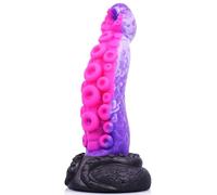 Tentacle Dildo with Suction Cup for G-Spot and Anal Stimulation, Alien Creature Fantasy Silicone Toy for Women, Ideal for Beginners and Couples (Purple)