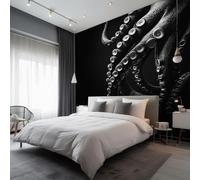 Tentacles Mural Wallpaper, Octopus Kraken Wallpaper for Bedroom, Living Room, TV Backdrop, Office, 3D Large Wall Mural Non-Woven Wall Paper 400 x 280 cm (WxH) qxf14