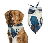 Tentacles Octopus Dog Bandanas Soft Cute Triangle Larges Scarfs for Pets Kerchief Print Pet Handkerchiefs for Small Medium Large Dogs Puppy Cats
