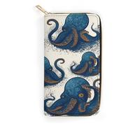 Tentacles Octopus Leather Wallet, Bifold Stylish Wallets, Credit Card Holder for Passport Covers, Purse Passport Bag for Men Women