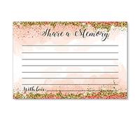 TENTADO Share A Memory Cards, Pack of 50, Memory Cards for Celebration of Life, Wedding, Showers, Birthdays, Funeral, Retirement, Graduation, Funeral Guest Book Alternative Advice Game, 4x6 Inch.