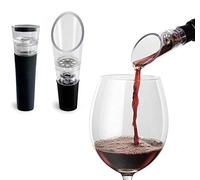 TenTen Labs Wine Aerator Pourer and Pump Classic (2-Pack) - Wine Stopper Saver - Modern Aerating Spout and Vacuum Stopper - Gift Box Included