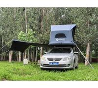 TentHome 2 Person Inflatable Car Rooftop Tent Easy Set-up Large Outdoor Glamping Camping Tent for SUV,Truck and Universal Auto Self-Driving Touring (Gray with 90° awning (220cm x 145cm x 140cm))