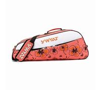 TentHome 3 Racket Tennis Bag Attached Adjustable Detachable Shoulder Strap, Unisex Super Roomy Lightweight Waterproof Racquet Bag for Tennis, Badminton (Passion Pink)