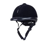 TentHome Adjustable Riding Helmet Equestrian Hat Riding Professional Comfortable Velvet Kids Women's Mens (black, 59cm)