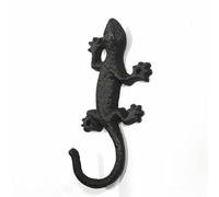 TentHome Animal Mouse/Gecko Vintage Cast Iron Hook Hanger Wall Mount Single for Hanging Coat Key (Gecko Hook_Medium Rustcolor)