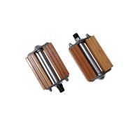 TentHome Bicycle Pedals Non-Slip Trekking Bicycle Pedals Set Classic Retro Flat Pedals Bamboo Vintage Bike Pedals for Mountain Bike City Bike Road Bike (A)