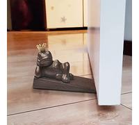 TentHome Cast Iron Green Bird Door Stopper Decorative,Antique Style Cute Door Stops for Home, Office and Garden Farmhouse (Prince Frog)