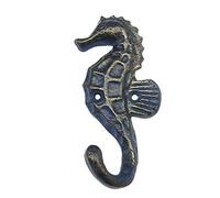 TentHome Cast Iron Seahorse Single Hook Shabby Chic Vintage Wall Mounted Hooks for Coats,Bags,Hats,Towels,Curtain Rod,Scarf (Seahorse type-1)
