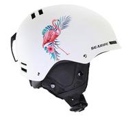 TentHome Glitter Shiny Ski helmet Adjustable Breathable Snowboard Equipment Helmet Protective Gear Hat for Men and Women Crash Helmets (flamingo, Medium: 56-58CM)