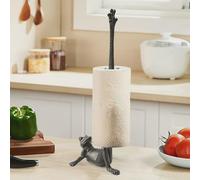 TentHome Kitchen Roll Holder Paper Towel Holder Cast Iron Free Standing Non Slip Countertop Organizer Vintage Farmhouse Home Decoration for Dining Table Farmhouse Bathroom Toilet (Rust Frog Style)