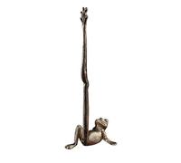 TentHome Kitchen Roll Holder Paper Towel Holder Cast Iron Free Standing Non Slip Countertop Organizer Vintage Home Decoration for Dining Table Farmhouse Bathroom Toilet (Dark Gold Frog Style)