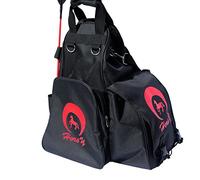 TentHome Professional Horse Riding Boot Bag Helmet Bag Equestrian Horse Riding Bag with Helmet Compartment (Black)