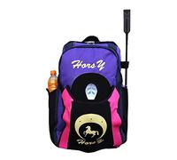 TentHome Professional Horse Riding Boot Bag Helmet Bag Parent-Child Equestrian Horse Riding Backpack with Hat compartment (Child Edition: 44×25cm, Purple)