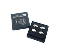 TentHome Reusable Ice Cubes Set Stainless Steel Cooling Cubes Chilling Rocks Whisky Stones with Tong for Cocktail Vodka Wine Beer and All Drinks (Rugby)