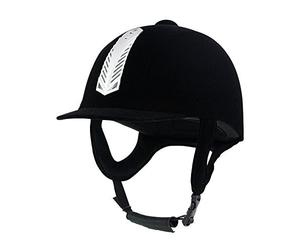 TentHome Riding Hat Velvet Equestrian Horse Riding Helmet Lightweight Black Kids Adults (60cm)