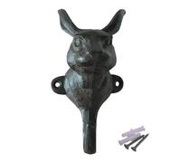 TentHome Wall Coat Rack Rabbit Rabbit Cast Iron Rustic Decorative Wall Hooks Wall Mounted Includes Screws and Dowels 1 Rabbit (1 Rabbit Hook)