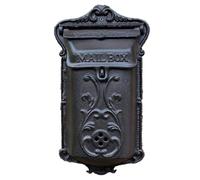 TentHome Wall-mounted Letterbox Mailbox Country House Wrought Iron Post Newspaper Letter Box Wall Decoration Bird Figure (Rust iron color-Hollowed Style)