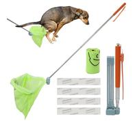 TENTHPEO Dog Pooper Scooper with Long Handle, No-Bend Foldable Poop Stainless Steel