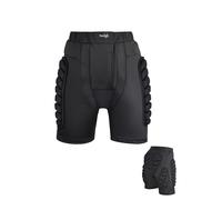 Tentock Protective Padded Shorts Impact Resistant Sportwear Outdoor Sport Protective Gear 3D Protection for Hip Butt Tailbone for Snow Skating,Cycling, Skiing (XXL) Black