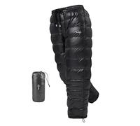 Tentock Winter Snow Pants Down Pants for Men Women Trousers with Side Pockets Adjutable Leg Opening Windproof Drawstring Trousers (M)