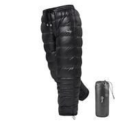 Tentock Winter Snow Pants Down Pants for Men Women Trousers with Side Pockets Adjutable Leg Opening Windproof Drawstring Trousers(XL-NEW)
