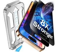 Tentoki for iPhone 16 Pro Max Screen Protector Privacy, 25°Anti Spy | 2 Pack for 8X Stronger Tempered Glass, Compatible With Face ID, 9H Hardness Military-Grade Protection, No Bubbles, 6.9-Inch