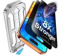Tentoki for iPhone 17 Pro Max Screen Protector Privacy, 25°Anti Spy | 2 Pack for 8X Stronger Tempered Glass, Compatible With Face ID, 9H Hardness Military-Grade Protection, No Bubbles, 6.9-Inch
