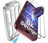 Tentoki for iPhone 18 Pro Max Screen Protector, 1:1 Full Coverage | 2 Pack for 8X Stronger Tempered Glass, 9H Hardness Military-Grade Protection, No Bubbles No Dust, Transparent, 6.3-Inch