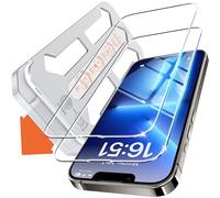 Tentoki Screen Protector for iPhone 13 Pro Max / 14 Plus, Full Coverage Tempered Glass Film 9H+ Military-Grade Protection [Auto Dust Elimination] [No Bubbles No Dust] [Ultra-Transparent] 2Pack