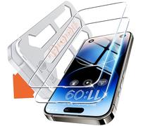 Tentoki Screen Protector for iPhone 14 Pro Max, Full Coverage Tempered Glass Film 9H+ Military-Grade Protection [Auto Dust Elimination] [No Bubbles No Dust] [Ultra-Transparent] 2 Pack