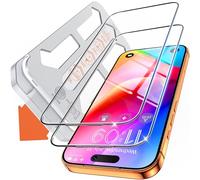Tentoki Screen Protector for iPhone 17 Pro Max (6.9 inch), 1:1 Full Coverage Tempered Glass Film 9H+ Military-Grade Protection [Auto Dust Elimination] [No Bubbles] [Ultra-Transparent] 2Pack