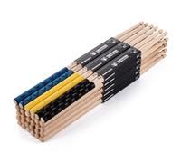 TENTOTEN Drum Sticks 15 Pairs Classic 5A Drumsticks, America Maple Wood Drumsticks for Drums Adults Kids and Beginners with ANTI-SLIP Handles