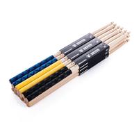 TENTOTEN Drum Sticks 9 Pairs Classic 5A Drumsticks, America Maple Wood Drumsticks for Drums Adults Kids and Beginners with ANTI-SLIP Handles