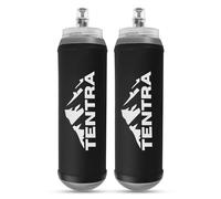 TENTRA 2x Soft Flask 500ml | Running, Hiking, Cycling Water Bottle | Collapsible, Leakproof, Lightweight